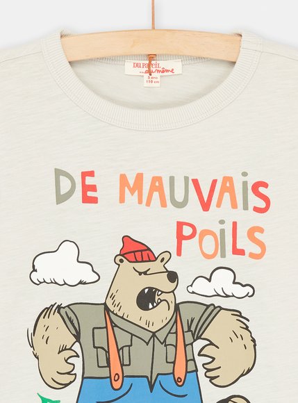 Παιδική Μακρυμάνικη Μπλούζα για Αγόρια Beige Teddy Bear