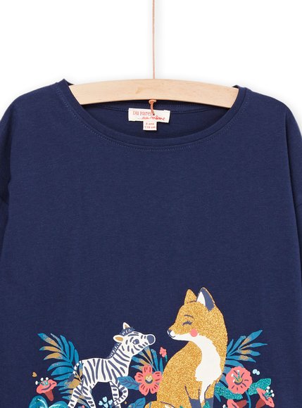 Παιδική Μακρυμάνικη Μπλούζα για Κορίτσια Blue Animals