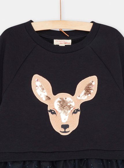 Παιδικό Φόρεμα για Κορίτσια Navy Blue Deer