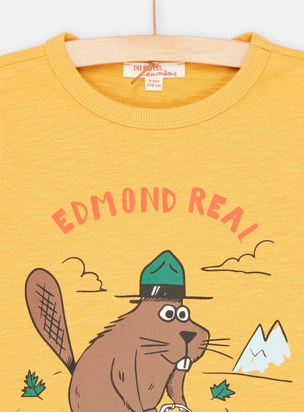 Παιδική Μακρυμάνικη Μπλούζα για Αγόρια Yellow Beaver