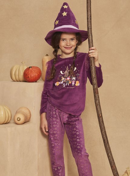 Παιδικές Μακρυμάνικες Πιτζάμες Halloween για Κορίτσια Sergent Major Magenda Witches – ΜΩΒ