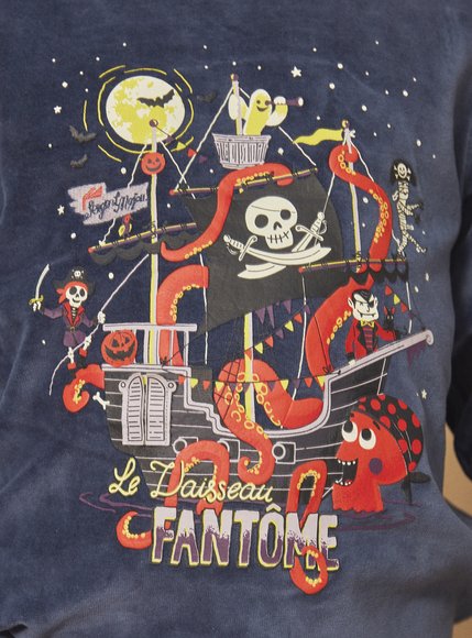 Παιδικές Μακρυμάνικες Πιτζάμες Halloween για Αγόρια Sergent Major Blue Pirate