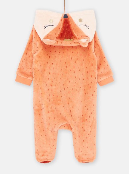 Βρεφική Ολόσωμη Πιτζάμα για Κορίτσια Orange Foxy