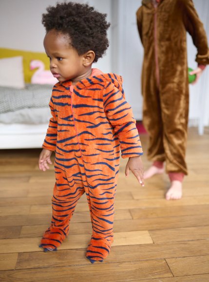 Βρεφική Ολόσωμη Πιτζάμα για Αγόρια Orange Tiger