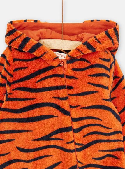 Βρεφική Ολόσωμη Πιτζάμα για Αγόρια Orange Tiger