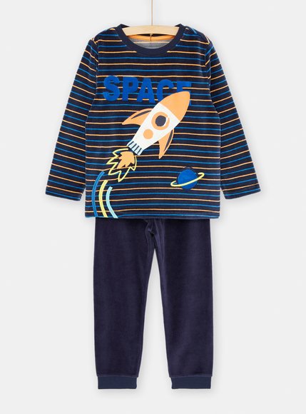 Παιδικές Μακρυμάνικες Πιτζάμες για Αγόρια Blue Spaceship