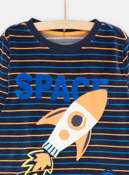 Παιδικές Μακρυμάνικες Πιτζάμες για Αγόρια Blue Spaceship