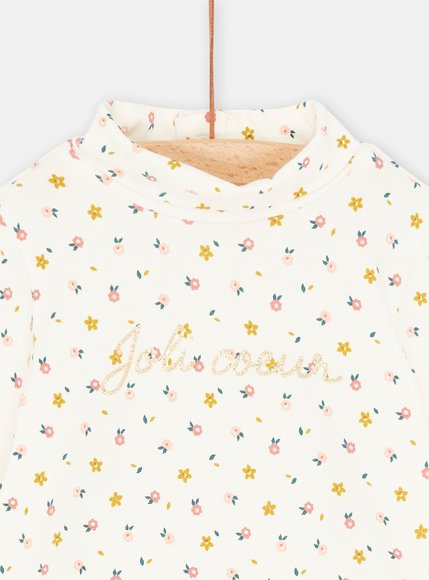 Παιδική Μακρυμάνικη Μπλούζα για Κορίτσια White Floral