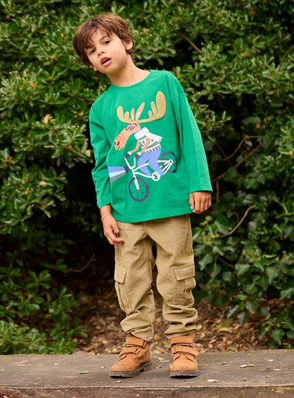 Παιδική Μακρυμάνικη Μπλούζα για Αγόρια Green Deer Bicycle