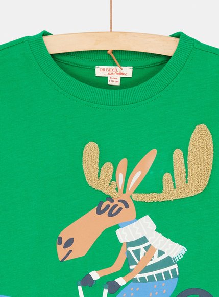 Παιδική Μακρυμάνικη Μπλούζα για Αγόρια Green Deer Bicycle