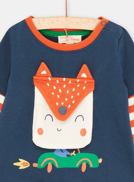 Παιδική Μακρυμάνικη Μπλούζα για Αγόρια Blue Foxy 3D