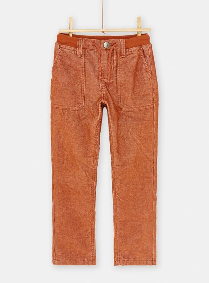 Παιδικό Παντελόνι για Αγόρια Πορτοκαλί Κοτλέ - ΚΑΦΕ φωτογραφία
