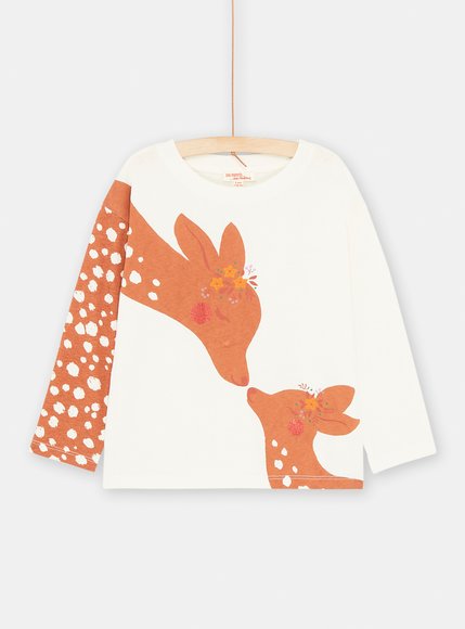 Παιδική Μακρυμάνικη Μπλούζα για Κορίτσια White Giraffe