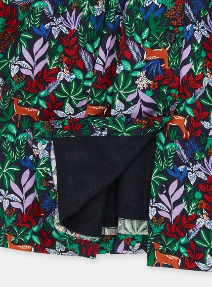 Βρεφικό Μακρυμάνικο Φόρεμα για Κορίτσια Blue Floral