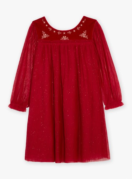 Παιδικό Φόρεμα για Κορίτσια Red Velvet Tulle