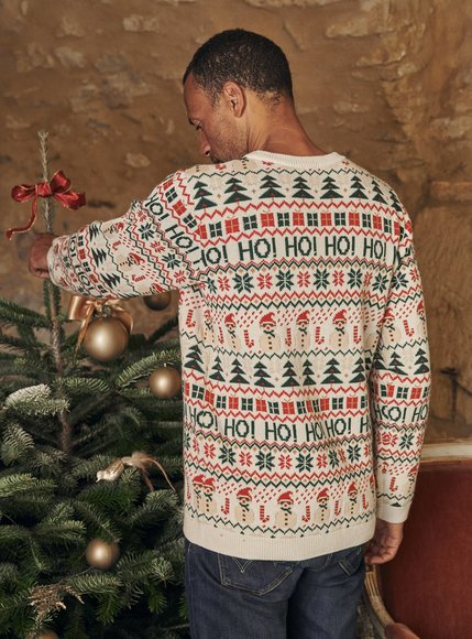 Unisex Πουλόβερ Χριστουγεννιάτικο Sergent Major Beige