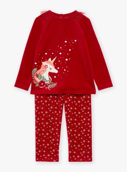 Παιδικές Πιτζάμες για Κορίτσια Sergent Major Red Velvet Unicorn