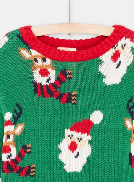 Παιδικό Χριστουγεννιάτικο Πουλόβερ Green Santa