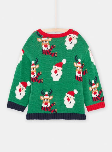 Παιδικό Χριστουγεννιάτικο Πουλόβερ Green Santa