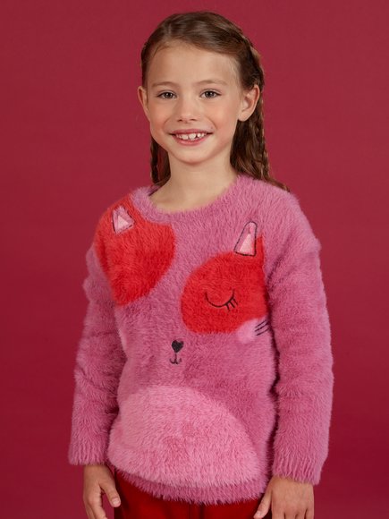 Παιδικό πουλόβερ για Κορίτσια Furry Cat