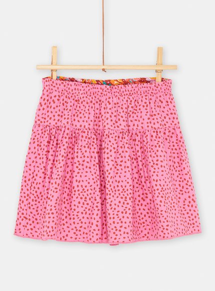 Παιδική Φούστα για Κορίτσια Διπλής Όψης Pink Floral