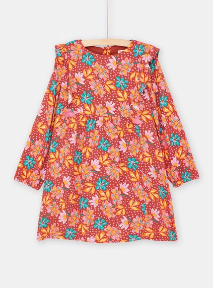Παιδικό Μακρυμάνικο Φόρεμα για Κορίτσια Multicolour Floral