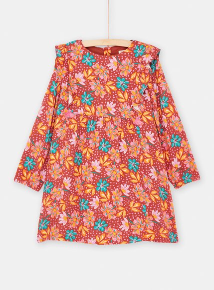 Παιδικό Μακρυμάνικο Φόρεμα για Κορίτσια Multicolour Floral