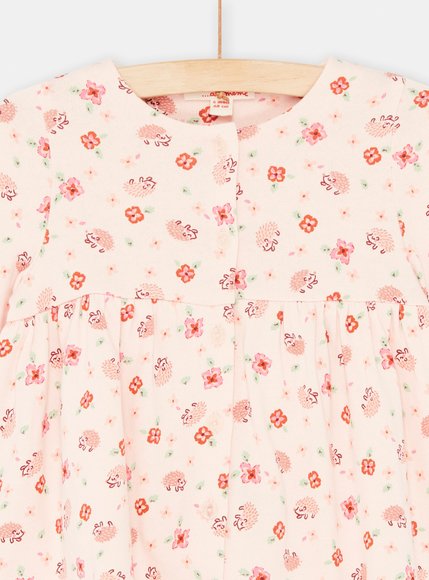 Βρεφικό Μακρυμάνικο Σετ για Κορίτσια Ροδακινί