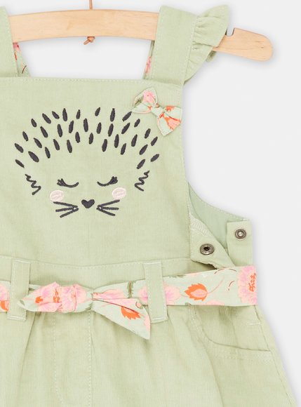 Βρεφική Αμάνικη Σαλοπέτα για Κορίτσια Λαδί Hedgehog - ΠΡΑΣΙΝΟ φωτογραφία