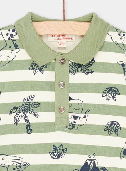 Βρεφική Μακρυμάνικη Μπλούζα για Αγόρια Khaki Stripes