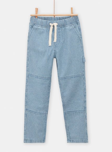Παιδικό Παντελόνι για Αγόρια Cargo Light Blue Stripes