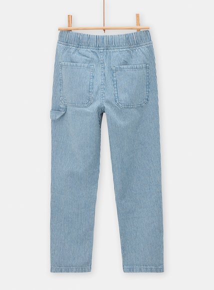Παιδικό Παντελόνι για Αγόρια Cargo Light Blue Stripes