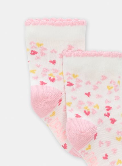 Βρεφικές Κάλτσες για Κορίτσια Pink Hearts