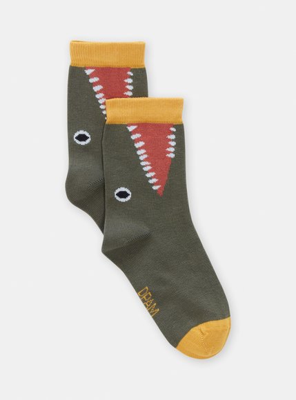 Παιδικές Κάλτσες για Αγόρια Khaki Dino
