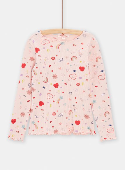 Παιδική Μπλούζα για Κορίτσια Pink Heart