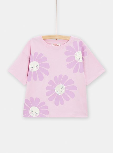 Παιδική Μπλούζα για Κορίτσια Purple Flowers