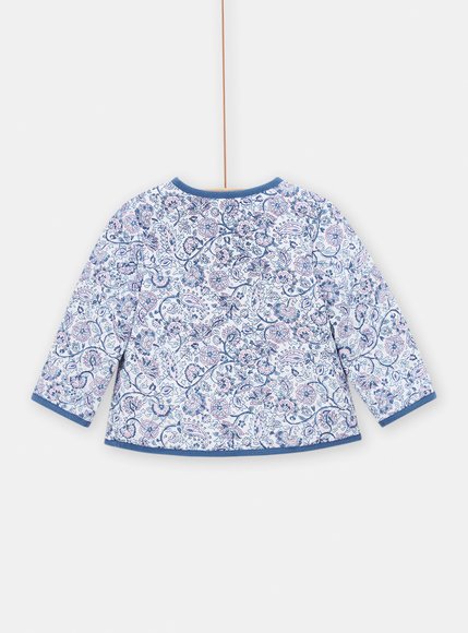 Βρεφική Ζακέτα για Κορίτσια διπλής όψης Blue Pattern
