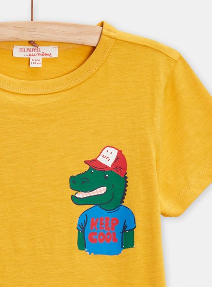 Παιδική Μπλούζα για Αγόρια Mustard Dinosaur