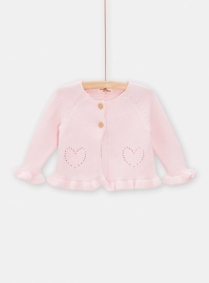 Βρεφική Ζακέτα για Κορίτσια Baby Pink Heart