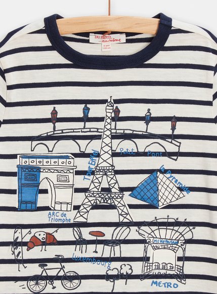 Παιδική Μπλούζα για Αγόρια Stripped Paris