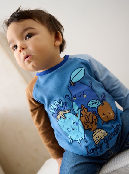 Βρεφική Μπλούζα για Αγόρια Multicolor Fruits - ΜΠΛΕ