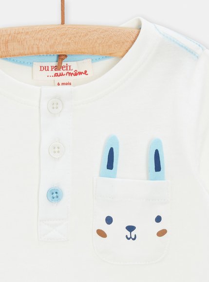 Βρεφική Μπλούζα για Αγόρια White Bunny