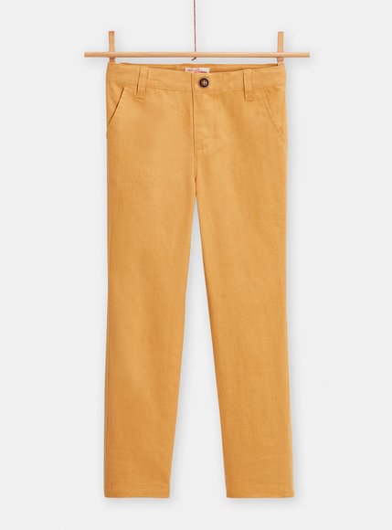 Παιδικό Παντελόνι για Αγόρια Mustard Linen