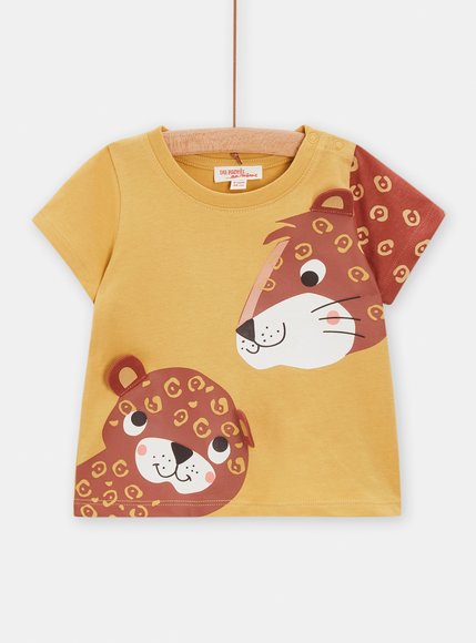 Βρεφική Μπλούζα για Αγόρια Mustard Leopard - ΚΙΤΡΙΝΟ