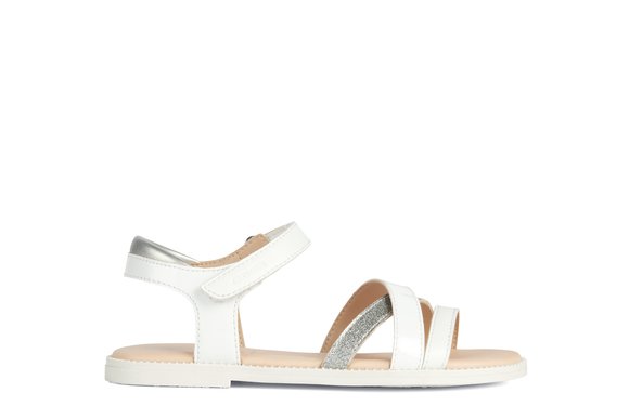 Παιδικά Σανδάλια Geox Karly Girl για Κορίτσια White (Μεγέθη 25-36)