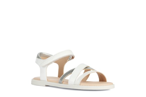 Παιδικά Σανδάλια Geox Karly Girl για Κορίτσια White (Μεγέθη 25-36)