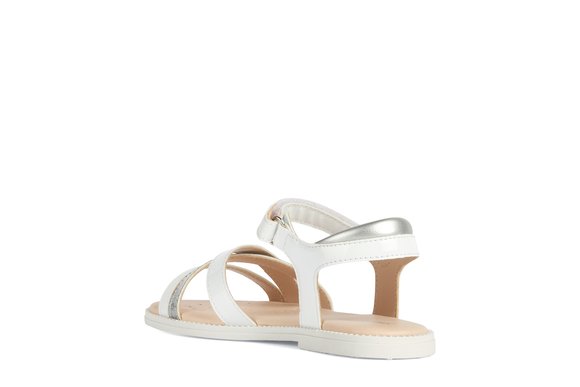 Παιδικά Σανδάλια Geox Karly Girl για Κορίτσια White (Μεγέθη 25-36)
