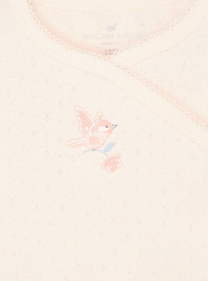 Σετ Βρεφικά Φορμάκια για Νεογέννητα Pink Birdie 2 τμχ