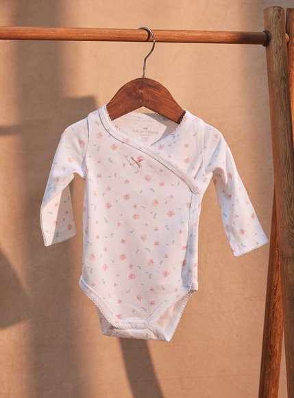 Σετ Βρεφικά Φορμάκια για Νεογέννητα Pink Birdie 2 τμχ