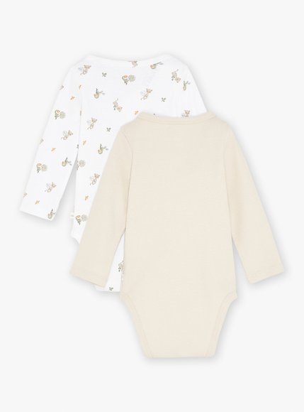 Σετ Βρεφικά Φορμάκια για Νεογέννητα Beige Birdie 2 τμχ